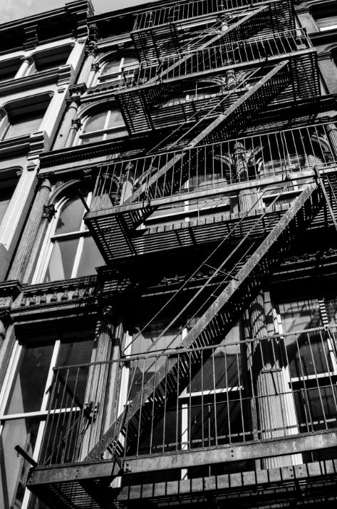 Canvas: Urban Ascent: New York Metal Stairs