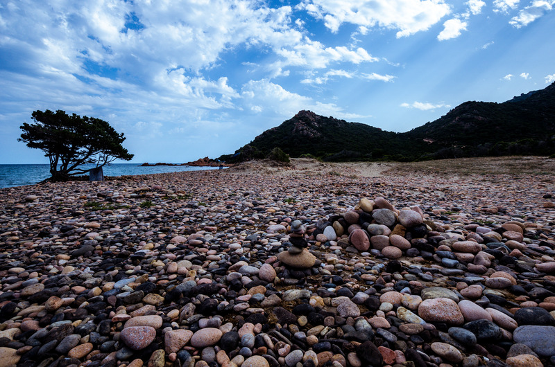 Canvas:  Mediterranean Serenity: Colours of the Pebble Shore