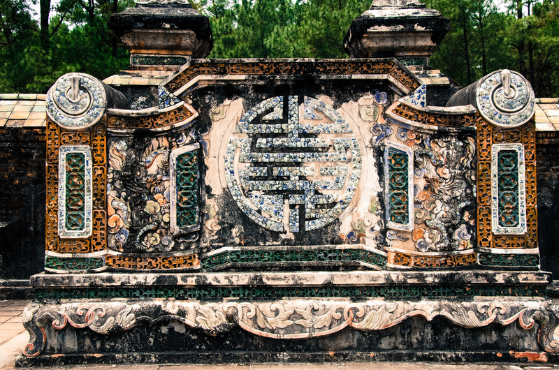 Canvas:  Eternal Elegance: Vietnamese Temple Facade